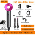 7 in 1 Hair Dryer Professional with Cold Hot Air Functionality Negative Lon Blow Quick Dry Leafless Salon Home Hairdryer