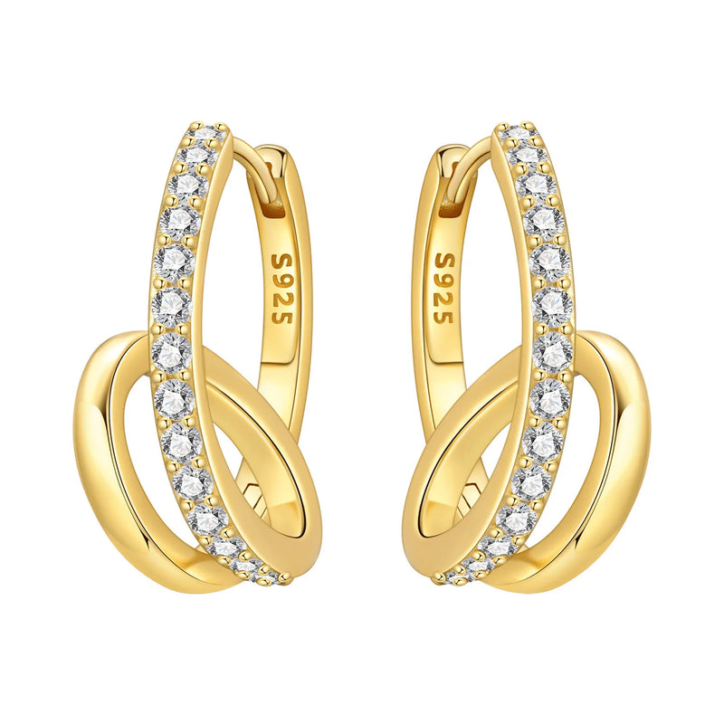 Orstarry S925 Sterling Silver 18k Gold Modern Square Earrings Hoop Earrings For Women Jewelry Original Trendy Anniversary Gifts