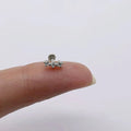 Aide 1pc 925 Sterling Silver Mini Zircon Thick Flat Screw Back Drop Earrings For Women K Gold Piercing Stud Earrings Jewelry