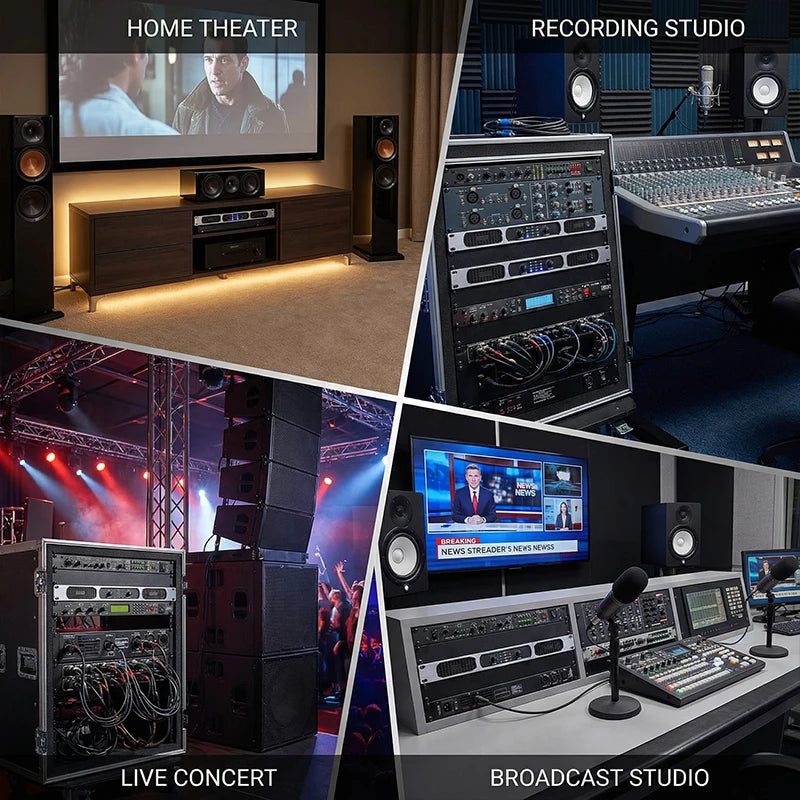 FSWIRI Professional 1U Digital Power Amplifier 350W *2 Stage Performance Audio Equipment Power Amplifier Home Meeting KTV