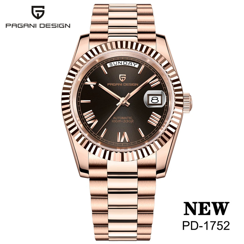 PAGANI DESIGN New Luxury Automatic Watch For Men Mechanical Wristwatch Sapphire crystal waterproof Stainless steel Men Watch