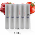 5 Rolls/Lot Food vacuum sealer Storage saver bags Vacuum 5 size Bags For Kitchen Vacuum Sealer to keep food fresh