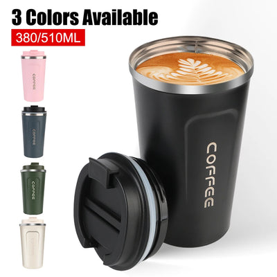 Double Stainless Steel Car Thermos Mug Coffee Cafe | SAMAG