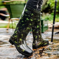 Spring Autumn High Male Shoes Work Camo Waterproof Resistant Without Lacing Cheap Fishing Wellies New On Offer Men's Rain Boots