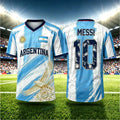Special Messi 10 Football Jersey Tee Shorts Set Women Men - View 3 | SAMAG