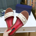 CH 2025 Summer New Women's Leisure Sandals Women's Slippers Simple Solid Colour Design Daily Style Fashion Women's Slippers