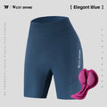 WEST BIKING Women Cycling Bib Shorts Summer High-waisted MTB Road Bike Shorts Breathable Quick Dry Yoga Fitness Bicycle Tights