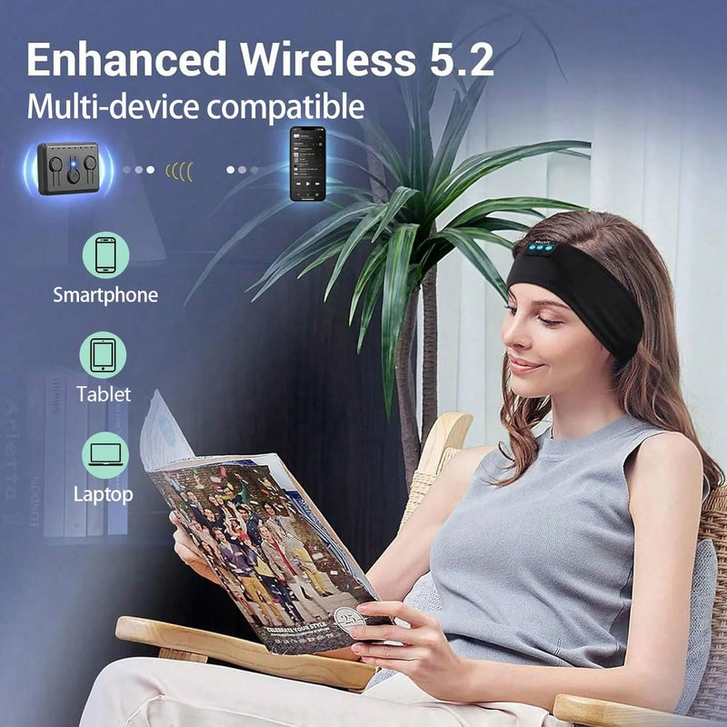 Sleep Headphones Bluetooth 5.4 Headband, Wireless Earphones Music Sleep Earbuds Sleeping Eye Mask With HD Stereo Speakers