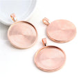 New Fashion 10pcs 25mm Inner Size Multi Colors Plated Classic Simple Style Cabochon Base Setting Charms Pendant