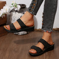 Summer Round Head Sexy Comfortable Non-slip Beach Slippers Fashion New Lightweight/elegant Outside Women's Platform Slippers