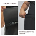 Men's Big & Tall 2-Piece Suit Set - Single Button for Wedding