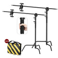 C Stand Stainless Steel Kit Light Stand With Weight Bag Photo Studio Accessories Extension Rod 2.49M Length Arm Cross Boom