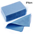 50pcs 10x6.3cm/10x6cm/8x6cm Silver Clean Polishing Cloth Soft Clean Wipe Wiping Cloth For Necklaces Rings Jewelry Clean Tools