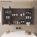 Minimalist Modern Arc-shaped Smart Bathroom Mirror Cabinets Home Furniture Wall-mounted Bathroom Mirror Cabinet with Lighting b