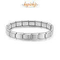 Hapiship Women's Jewelry DIY 9mm Width Itanlian Elastic Charm Bracelet Fashion Stainless Steel Bangle ST - Bao | SAMAG