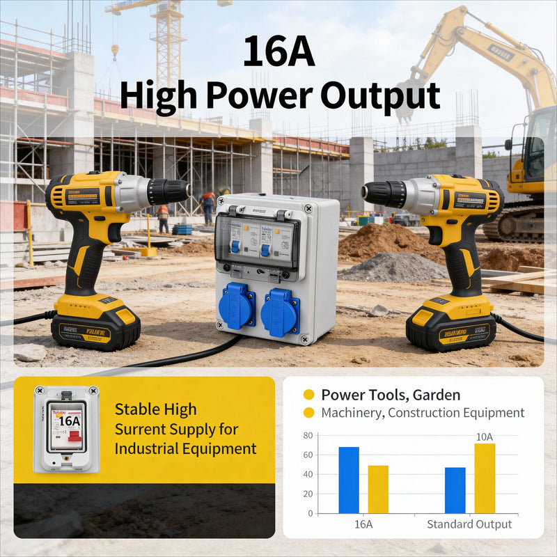 Outdoor Portable Current Box Waterproof Industrial Electric Distribution Cabinet Box with Leakage Protector Circuit Breaker