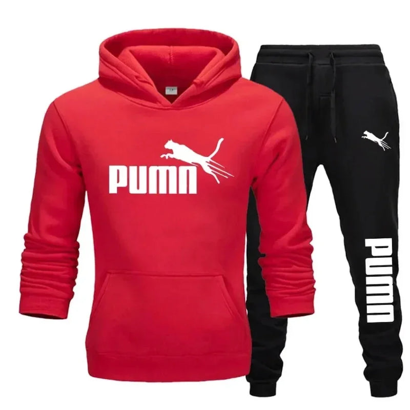 Letter printed sportswear set men's hooded sweatshirt | SAMAG