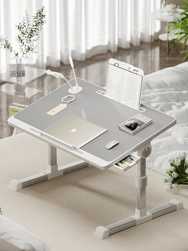 Ai Mu Xianshen Laptop Desk Foldable Bed Table Adjustable Computer Desk Office Children's Study Desk Bedroom Living Room Desk