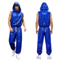 Men's Sauna Tracksuit Set Zipper Hoodie Drawstring Pants | SAMAG