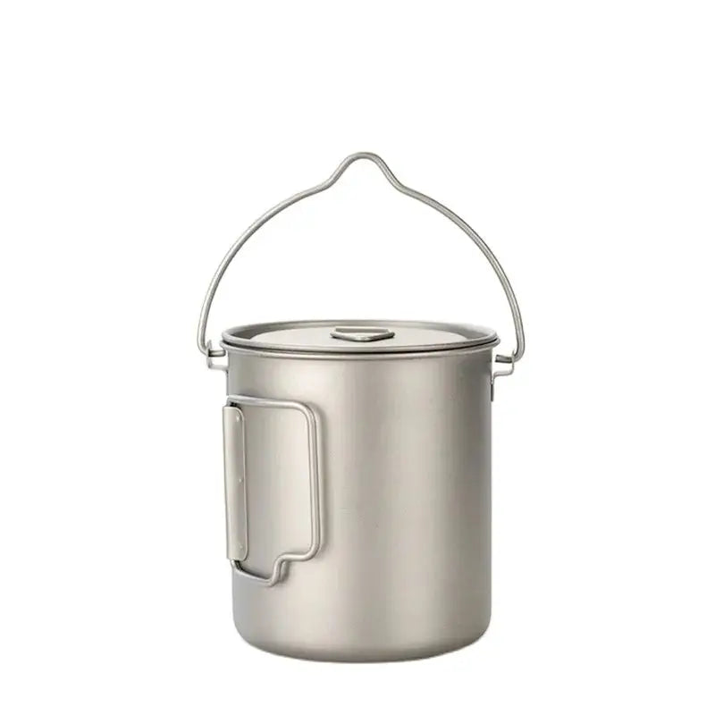 Outdoor Picnic Titanium Cooking Pot 750ml 900ml Hanging - View 5 | SAMAG