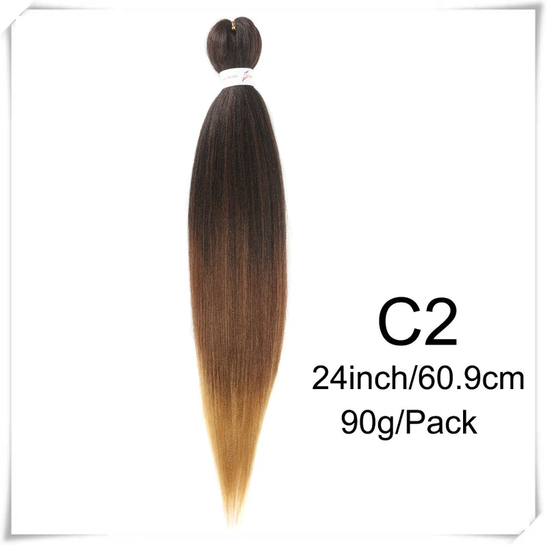 Pre Stretched Braiding Hair 26inch Kanealon for Braids Yaki Straight Synthetic Braids Hair Extension Expressions Braiding Hair