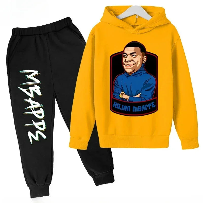 Spring Autumn Children's Hoodie Set Mbappe Print - View 13 | SAMAG