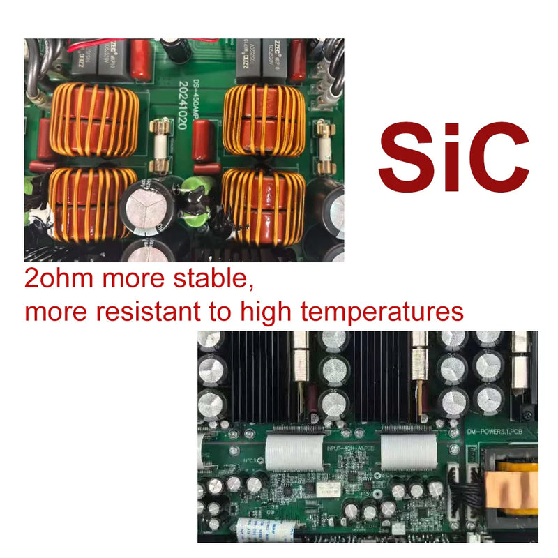 ShennDare 4x2800W Audio Professional Power Amplifier 4 Channels 1U Subwoofer Amplifier Class D Line Array Speaker Preamplifier