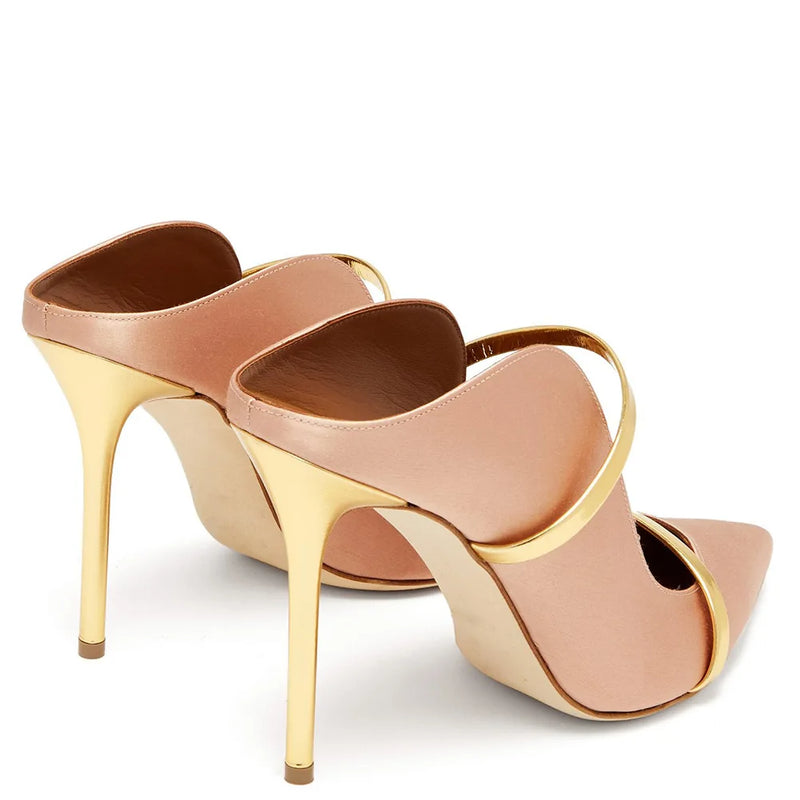 New High Heels Slingback Sandals Pumps Shoes Wedding Party Heels Women Ponited Toe Zapatillas Mujer Plus Size Zapato De Tacón
