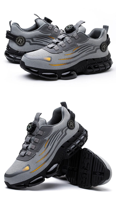 Indestructible Steel Toe Protective Safety Shoes Slip Resistant Abrasion Resistant Work Shoes Men Tough Comfortable Sneaker ﻿