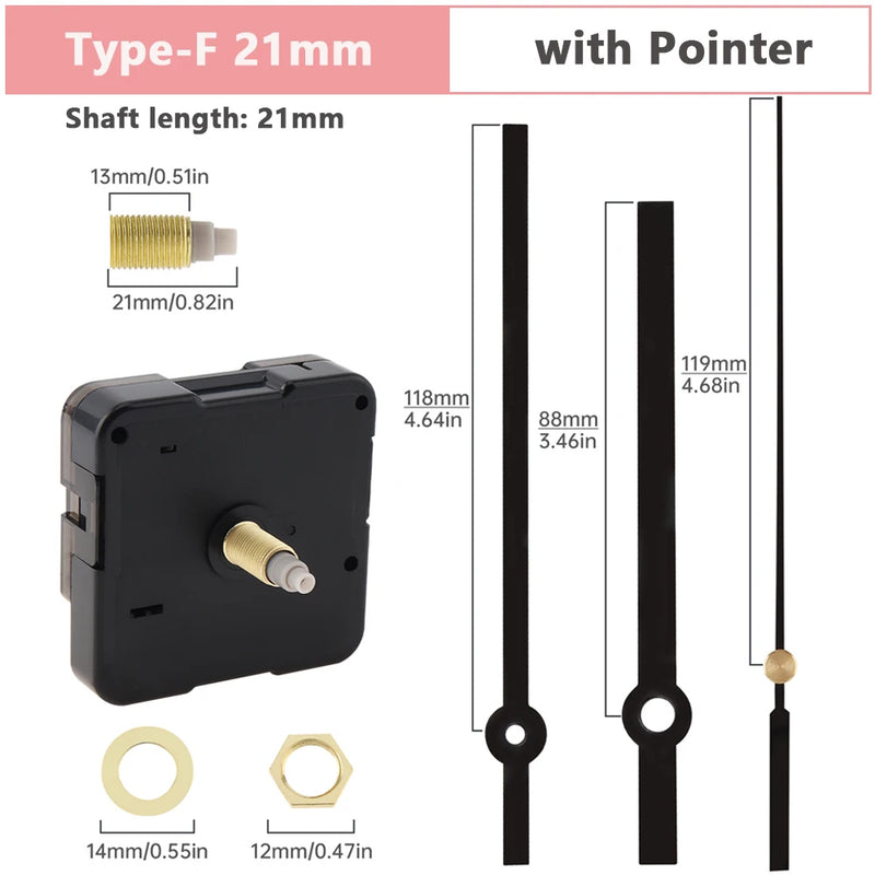 Wall Clock Mechanism Silent Quartz Movement Machine Hands - Visuel 16 | SAMAG