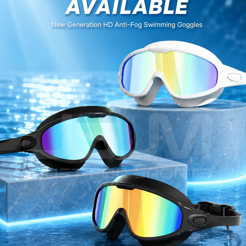 JSJM New Upgraded Adult Swimming Goggles Anti-Fog Wide | SAMAG