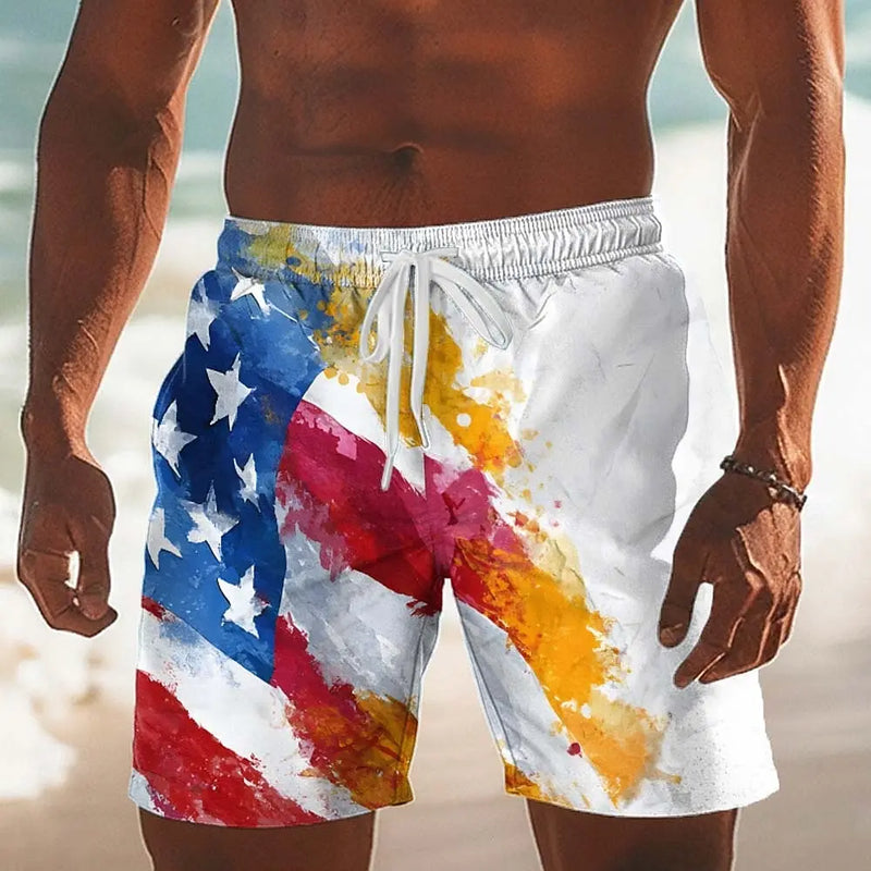 Men's American US Flag 250th Anniversary Beach shorts | SAMAG
