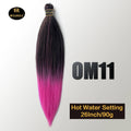 Kanekalon 26inch Hot Water Set Pre Stretched Jumbo Braiding Hair Box Twist Braids Synthetic Hair Extensions For Women Soft Yaki