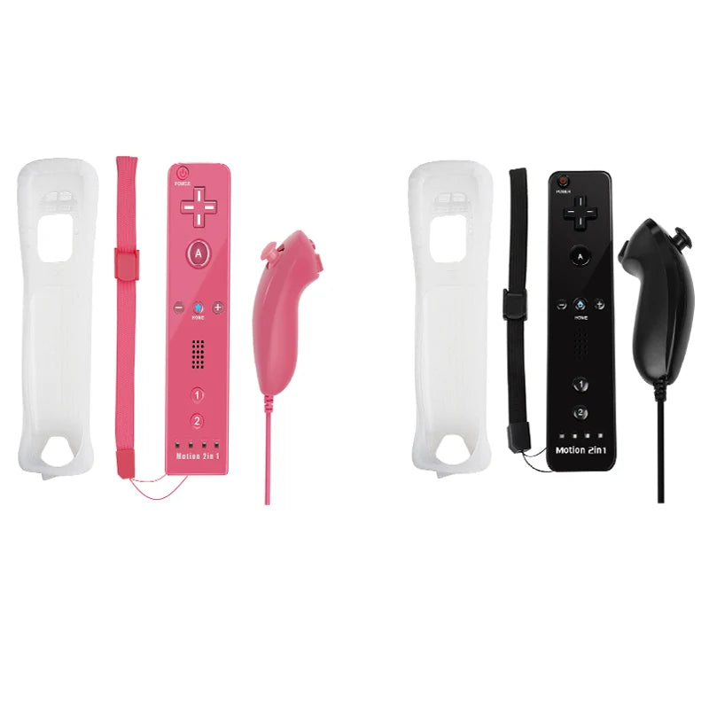 Controllers For Nintendo Wii 2 In 1 Left Right Controller Optional Motion Plus Set Game Remote Control Joystick Wireless Gamepad