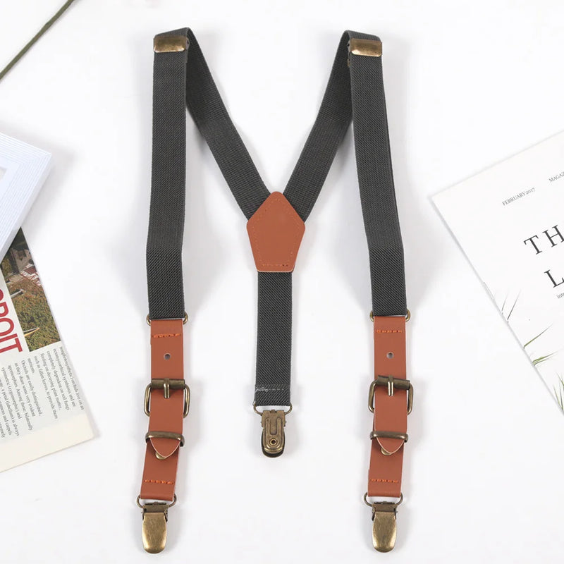 New Casual Kids Elastic Suspenders Children Boys Matching Tuxedo Suit Adjustable Y - Back Braces for - Visuel 13 | SAMAG