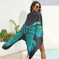 Women Sexy Beach Skirt Butterfly Print Wrap Cover Up Elegant Seaside Vacation Outfit Lightweight Summer Beachwear Fashion Soft