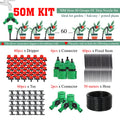 50-5M 1/4'' Hose Adjustable Drippers Automatic Watering Kit for Garden Greenhouse Home Outdoor Sprinkler Drip Irrigation System