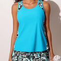 Strappy Tankini Set Two Pieces Women Printed Swimsuit | SAMAG