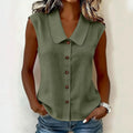 Women's Solid Color Sleeveless Shirts Summer Breathe - View 4 | SAMAG