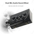 Fuluode Professional Dual Mic Input Audio System Karaoke Sound Mixer Digital Audio Sound Machine Echo OK Mixer System AudioMixer