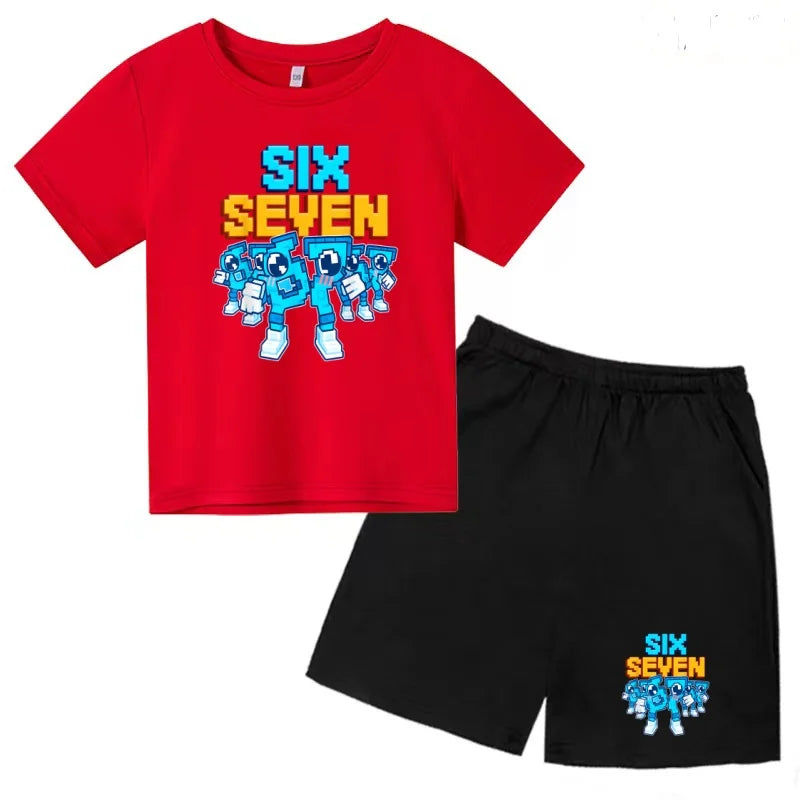 New 67 Number Six Seven Print Kids Cool Summer T - shirt - View 5 | SAMAG