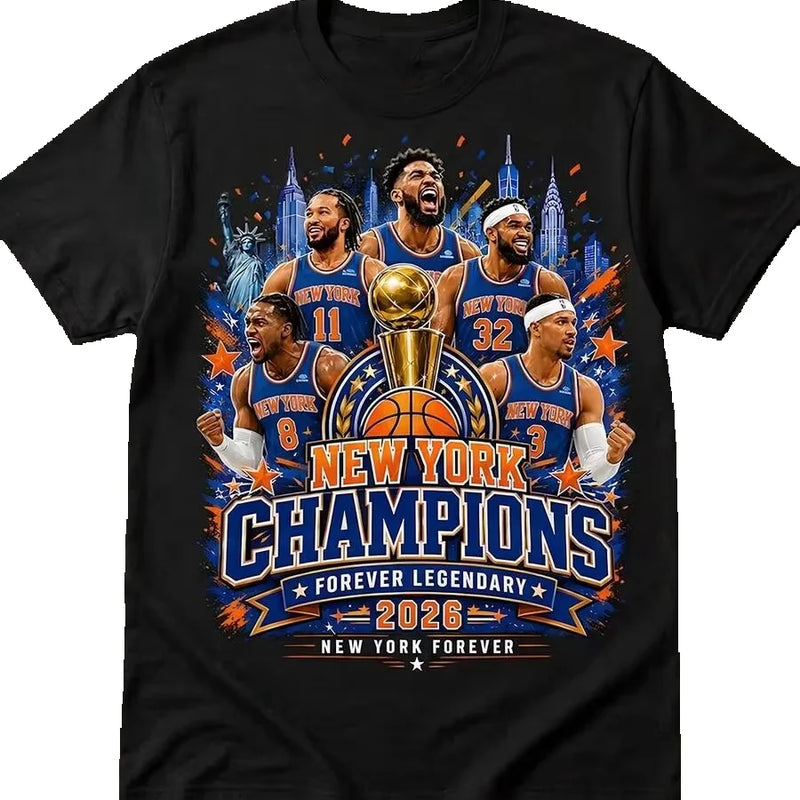 New York Champions T-Shirt — Knicks Basketball Champions Tee, Perfect Gift for New York Basketball Fans.