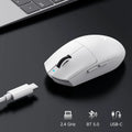 MCHOSE G3 V2 Wireless Gaming Mouse PAW 3395 Sensor Tri-mode 800mAh All-Around Grip Omron Mechanical Switches TTC Silver Wheel