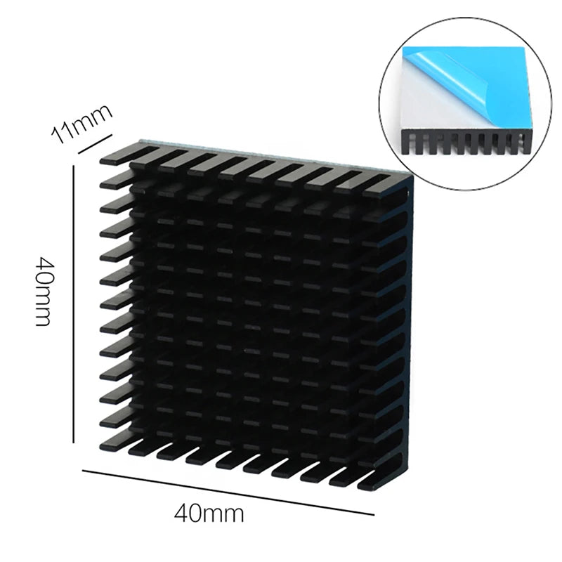 3D Printer Parts Heatsink Aluminum Cooling Heat Sink Radiator Heat Dissipation For 17 42 Stepper Motor 40x40x11mm
