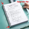 NONE Four Hole A4 Punched Binder 4-hole Folder Data Book Storage Book Clip Shell Insert Bag Paper Binding clip Office Notes