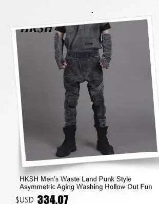 HKSH Spring Summer New Men's RO Style Round Collar Printed T-shirt Oversized Chic Cotton Chic Top American Loose Y2K Tees HK4638