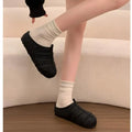 Summer Women Knitted Clogs Breathable Hollow Out Mules Retro Casual Platform Slip On Slippers Soft Beach Outdoors Walking Shoes