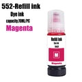 For Epson 552 Refill Ink Kit For Epson EcoTank L8160 L8168 L8180 L8188 ET-8500 ET-8550 EW-M973A3T EW-M873T Printer Dye ink