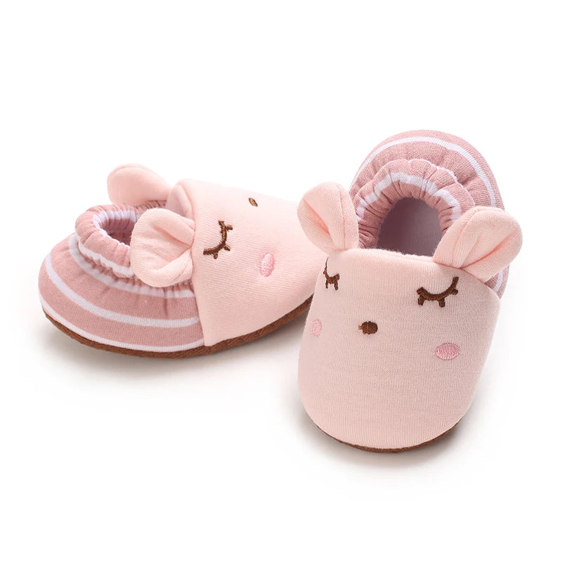 0-1Year Fashion Casual Shoes CartoonBaby Shoes Newborn Boy Girl First Walker Cute Spring and Autumn Pure Cotton Warm Soft Bottom