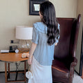 Vintage Summer Chiffon Blouses Women Elegant Korean - View 6 | SAMAG